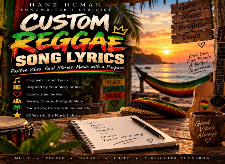 I Will Write Original Custom Reggae Song Lyrics From Your Idea