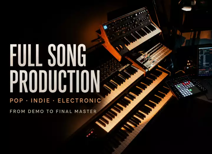 I will produce your Pop or Electronic song from demo to final master