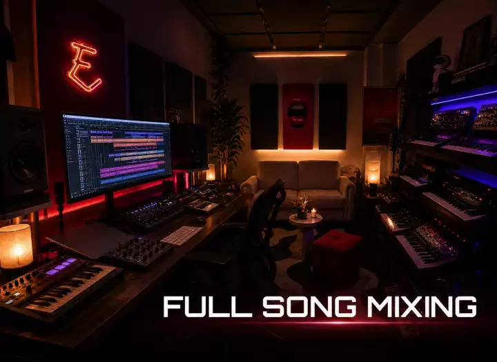 I will professionally mix your full song for a polished modern sound