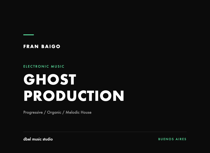 Ghost Production | Progressive, Organic & Melodic House