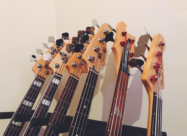 Bass guitars store under $100