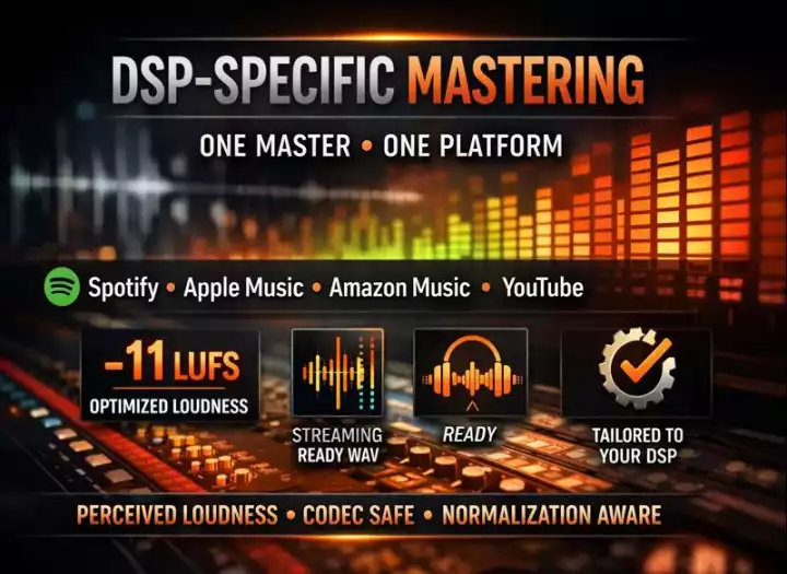 DSP-Specific Mastering for Streaming Platforms Spotify, Apple Music, YouTube, etc.