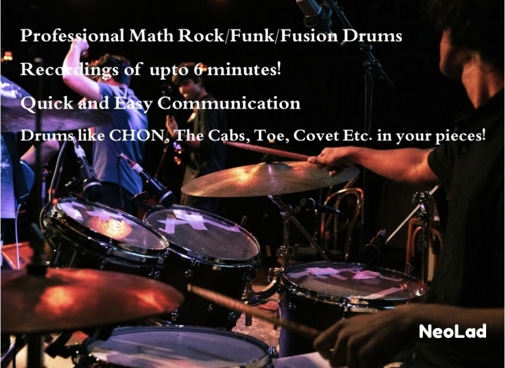 MATH ROCK, FUNK, JAZZ, ROCK SESSION DRUMS