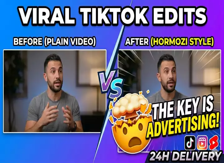 I will edit viral tiktok reels and shorts like alex hormozi in 24 hours