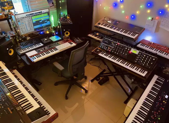 I will record ambient atmospheric synth layers for your track