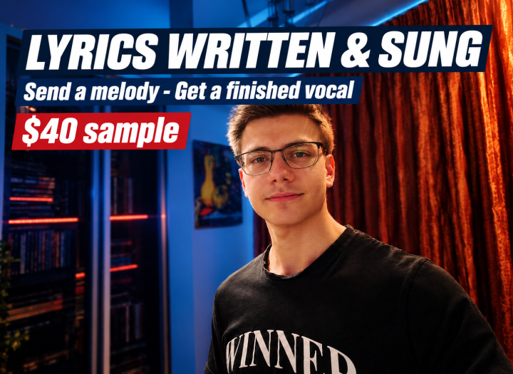 Custom Lyrics Written & Sung: Songwriter + Male Vocalist