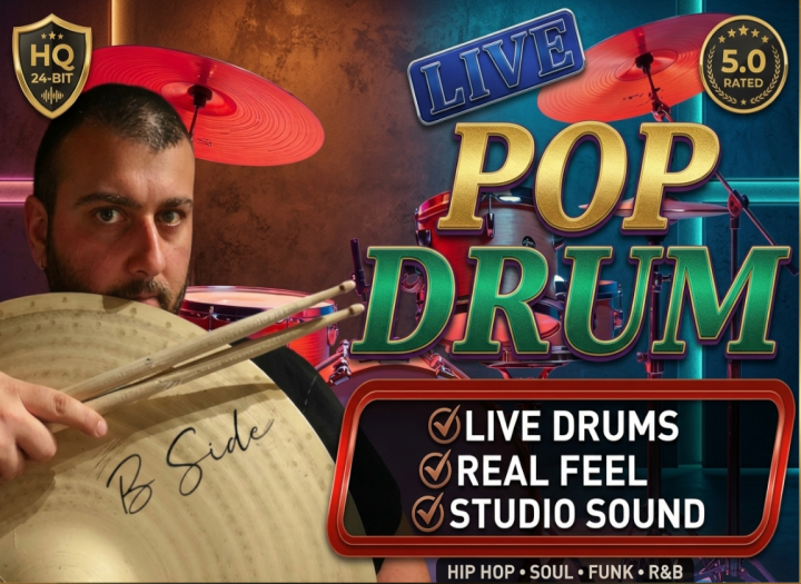 Live Indie Pop & Acoustic Pop Drum Tracks with Feel & Dynamics