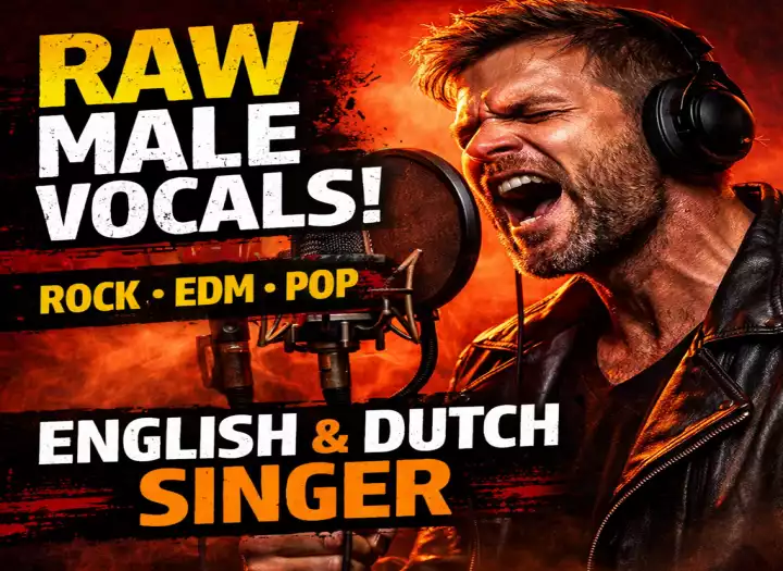 RAW MALE VOCALS | English & Dutch Singer | Pop • Rock • EDM • Soul