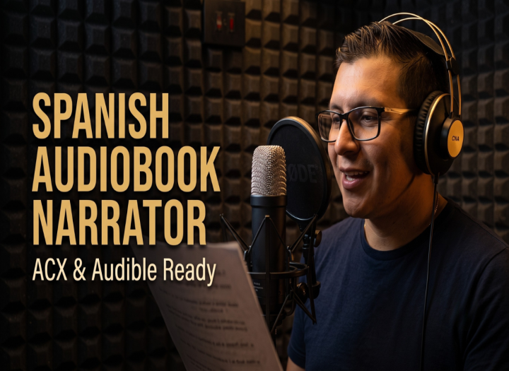 I will narrate your Audiobook in Professional Neutral Spanish