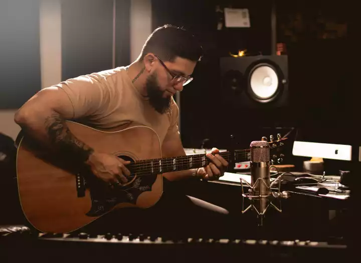 I will record acoustic guitars with professional sound for your track.