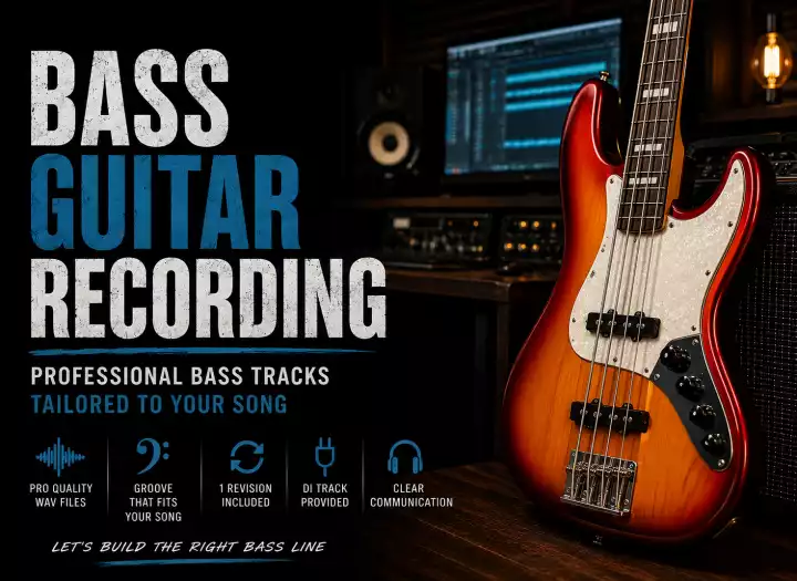Professional Bass Guitar Recording for Your Song