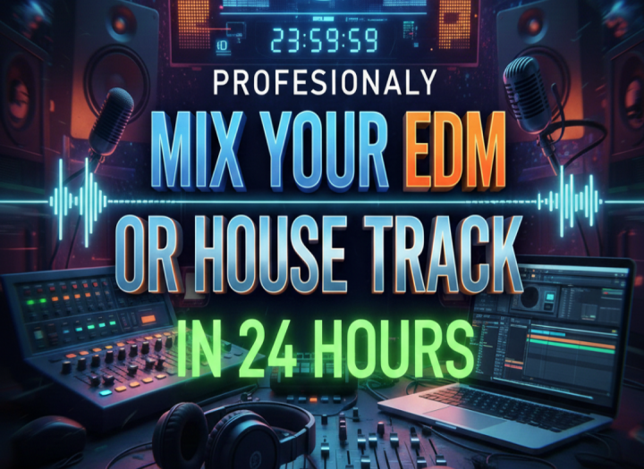 mix your edm or house track professionally in 24 hours