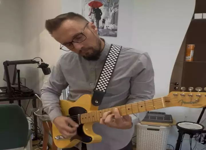 Guitar part and its recording for a song