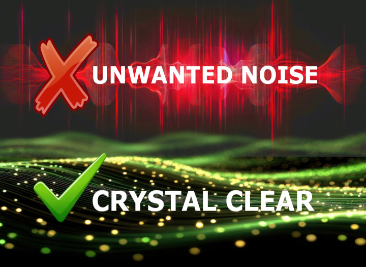 Remove unwanted background noise/artifacts from your audio tracks or recordings
